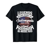 legends were born in indianapolis indiana vintage birthday maglietta