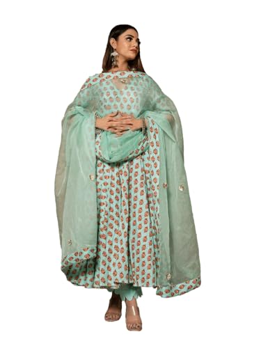 Image of Kurta Set for Women | Anarkali Kurta Set with Dupatta | Women Kurta Sets with Dupatta | Kurta Set with Dupatta for Women | Women Kurta Pant Dupatta Set
