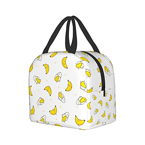 Yellow Kawaii Banana Lunch Box Travel Bag Picnic Bags Insulated Durable Shopping Bag Reusable Waterproof Bags For Man Woman #TOP1