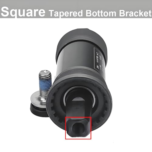 Fahrrad-Tretlager, quadratisch, konisch, für Mountainbike, MTB, Rennrad, Fatbike, optional, quadratisch, BSA 68 mm x 110,5/113/118/120/122,5 mm (68 x 122,5 mm)