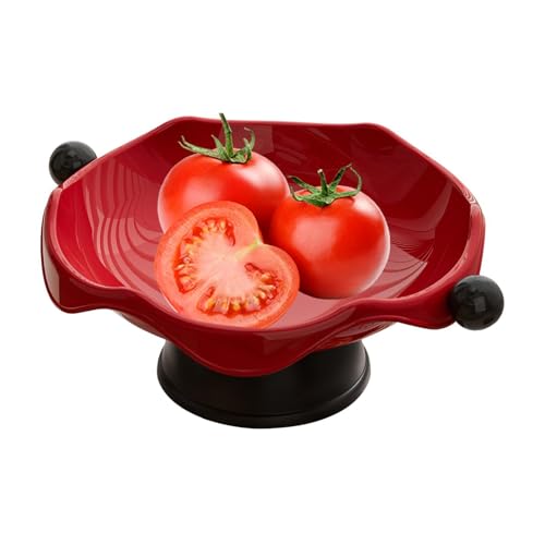 Plato de frutas, con base elevada moderna de drenaje, bandeja decorativa para servir frutas, para alimentos, dulces, galletas, pasteles, postres, llaves, joyas, reloj, hogar, cocina, dormitorio, sala