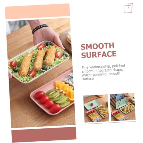 Set de 4 platos rectangulares multi-color para sushi miniatura 3