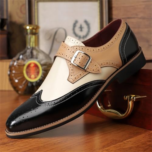 Men Brogues Wingtip Classic Black Business Dress Shoes Derby Prom Fashion Oxford Shoes2