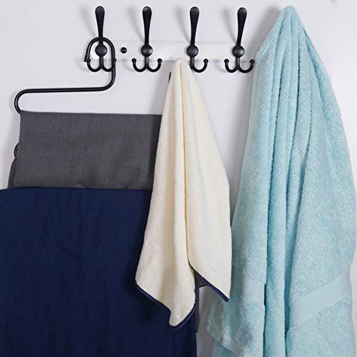 image for Dseap Wall Mounted Coat Rack - 5 Tri Hooks, Heavy Duty, Stainless Stee