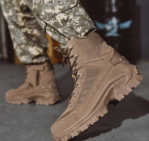 Durable and Comfortable Men'S Hiking Boots for Outdoor Adventure, Waterproof and Warm Military Shoes2