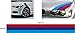 BMW SS2008 Autoaufkleber, Vinyl, gestreift, Größe M, 150 mm