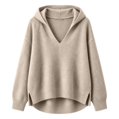 Cashmere Sweaters for Women Hoodie V Neck Pullover Casual Fall Tops 2026 - image 4