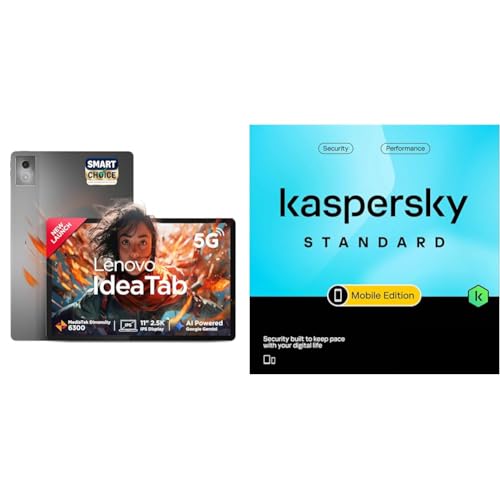 Image of Lenovo Idea Tab Smartchoice | Wi-Fi + 5G |11 inch Display, 2.5K Resolution, 90Hz Refresh|8GB RAM, 256GB ROM| MediaTek + Kaspersky Standard Mobile Security 1 Device 1 Year (Physical Pack)
