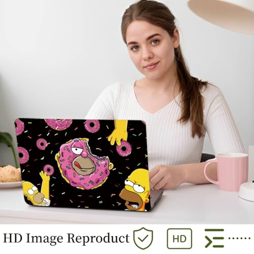 Estuche protector MacBook Pro 14 de plástico rígido con diseño de donuts dulces 6