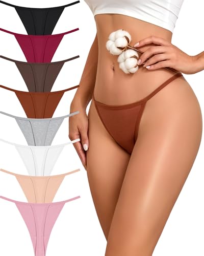 Women's Cotton Thongs 8-Pack