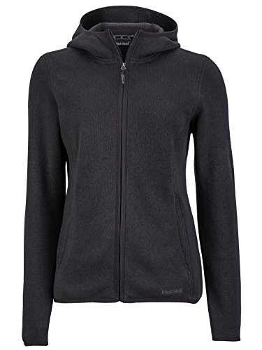 Marmot Women's Norhiem Sweater Knit Fleece Jacket, Jet Black, Medium