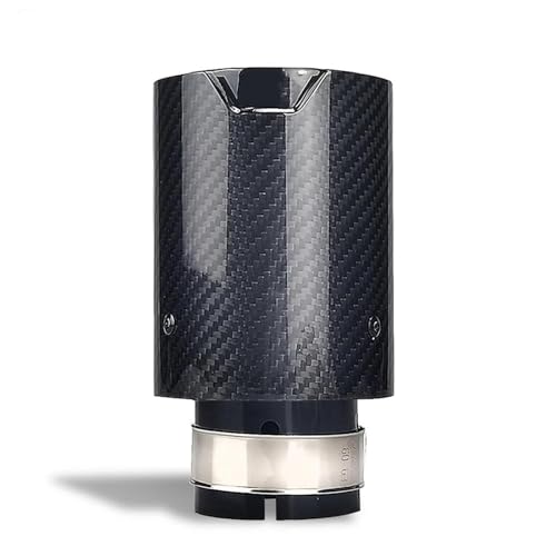 Embouts d'échappement en fibre de carbone véritable avec acier noir mat