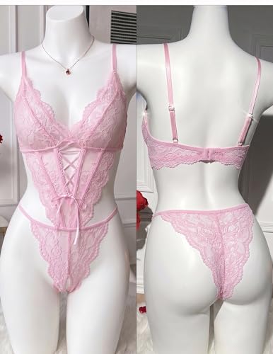 Image of Avidlove Sexy Lingerie for Women Lace Teddy Bodysuit One Piece Lingerie