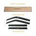 Rain Guards for 2011-2017 Nissan Juke, Out-Channel Window Visor Shields Vent Deflector Shade Wind Dark Smoke 2012 2013 2014 2015 2016 11 12 13 14 15 16 17, Outside-Mount, 4PCS
