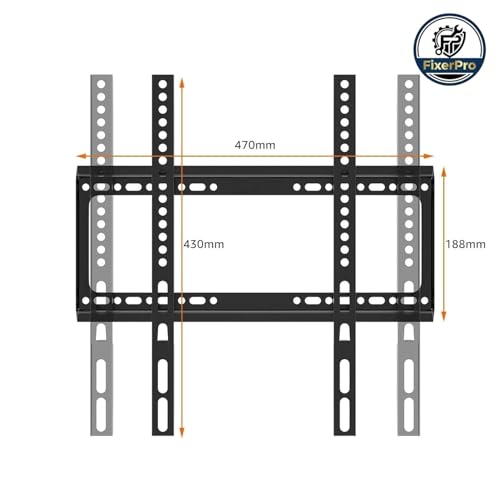 Image of FM2 TV Wall Mount Stand 55 Inch Bracket for 32 Inch to 55 Inch Smart TV /LEDs | Heavy Duty Wallmount TV Mount - Black (Pack of 1)