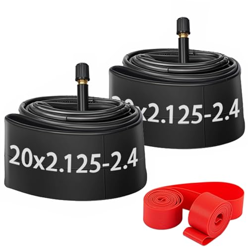 20x2.125-2.40 Bike Inner Tubes, 2 Pack 20 X 2.125 2.20 2.25 2.30 2.35 2.40 Heavy Duty Bicycle Tire...