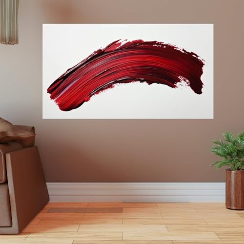 Impression d'art de qualité supérieure avec coups de pinceau rouges