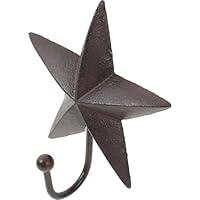 Homoyoyo Cast Iron Pentagram Wall Hook Star Shaped Coat Hanger Decorative Wall Hanging Storage Hook for Home and Bathroom