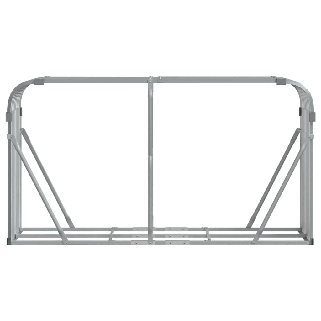 Kaminholzunterstand, Kaminholzregal mit viel Stauraum, Feuerfest Brennholzregal mit Haken, Garten Holzlager Unterstand, Verzinkter Stahl (Grün 40x45x170cm) (180 x 45 x 100 cm)