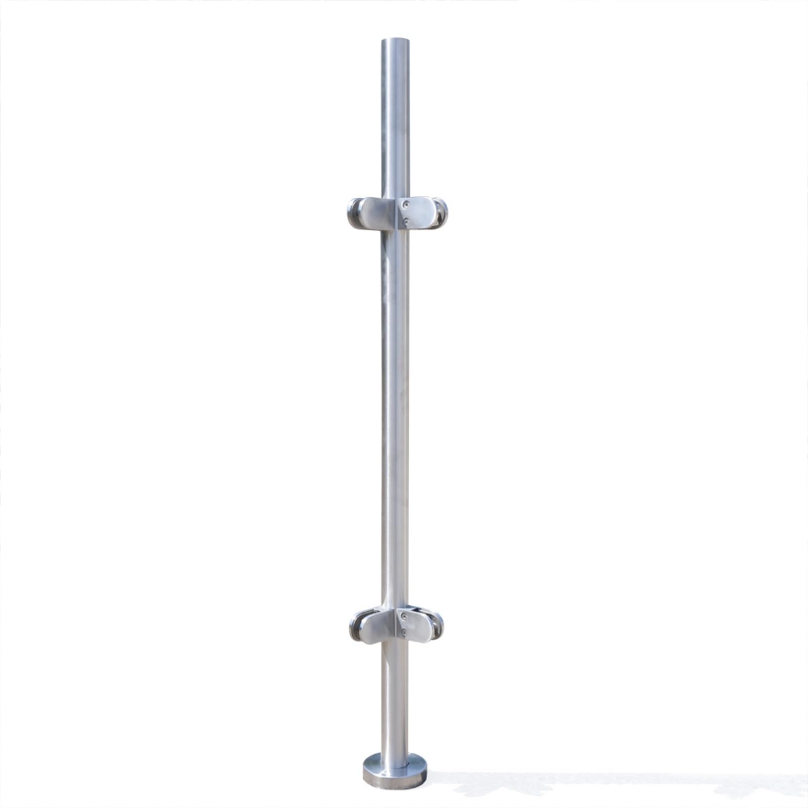 Charocean 316 Stainless Steel Glass Balustrade Posts Balustrade Glass Balustrade Kit for 8-12mm Glass, 110cm Stainless Steel Balustrade Post for Garden, Pool and Balcony (Corner Post)