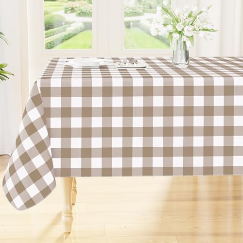 Smiry Rectangle Table Cloth, Waterproof Vinyl...