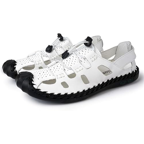 Men's Summer Leather Sandals Breathable Outdoor Casual Beach Sports Work Hiking Slippers2