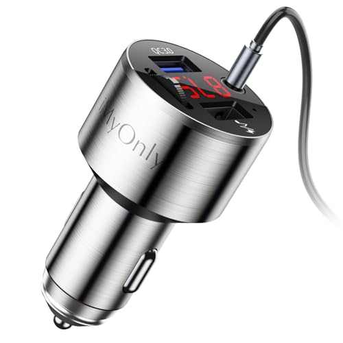 Adapter FM Transmitter Bluetooth 5.3,iMyOnly QC3.0 All-Metal Bluetooth AUX Adapter for Car Music Player, Wireless FM Radio Car Kit with Hands-Free Calling,Supporting USB Disk