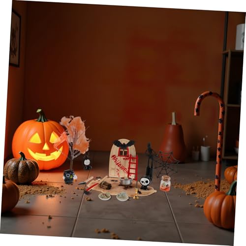 Figurines Résine Halloween HEMOTON : Mini Décorations pour Maison de Poupée