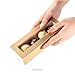 BAKIPACK 20 Truffle Boxes, Chocolate Boxes, Candy Boxes Packaging with 4-Piece Plastics Tray (Tray Size with 5.75x1.25 Inches), Pull Out Packing with Clear Window Sleeves, Gold