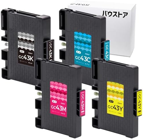Amazon.co.jp: RICOH 純正 インク SGカートリッジ GC43 4色セット  