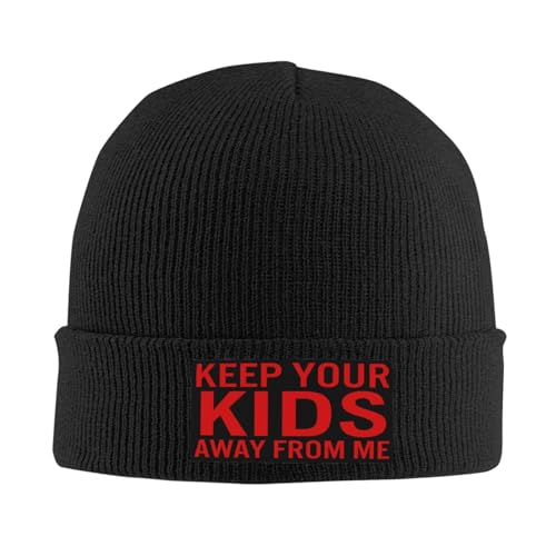 Trewrdt Keep Your Kids Away from Me Beanie Warm Knit Hats Stretch Knited Winter Hat