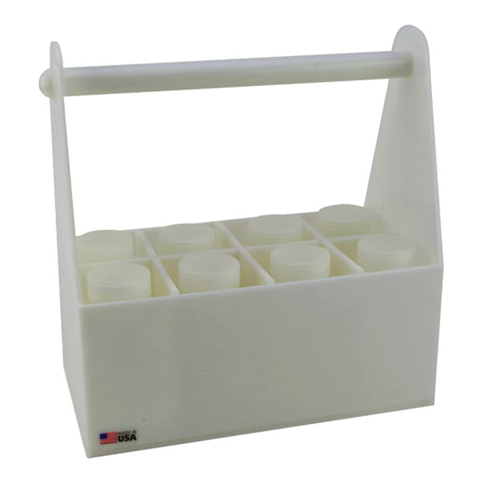 Dynalon 165034 HDPE Lab Safety Bottle Carrier for 32oz Bottles, 6-Place