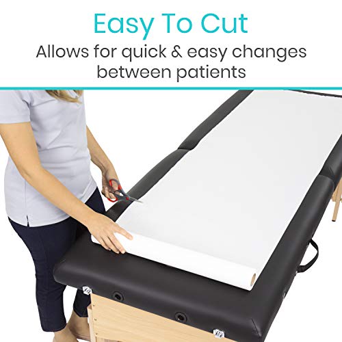 Vivepro Medical Exam Table Paper (12 Rolls) - Crepe Finish 21 Inch By 125 Feet - Disposable For Spas, Doctor Offices And Chiropractors - Premium 22Gsm Weight #TOP5
