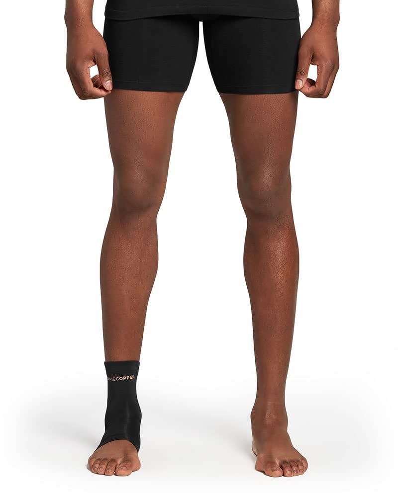 Tommie Copper Unisex Core Compression Ankle Sleeve, Black, Small