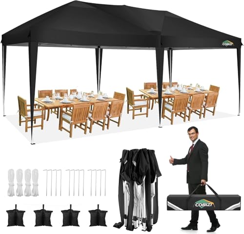 COBIZI 10x20 Pop up Canopy Tent Without Sidewall, Waterproof Portable...