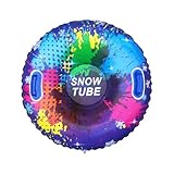 Snow Tube - Snow Sled | 33,5 Zoll Cold-Resistant Sledding Toy | With Handles Inflatable Snows Tubes for Sledding Heavy Duty | For Winter Outdoor Family Activities Boys Girl Skiing Fun