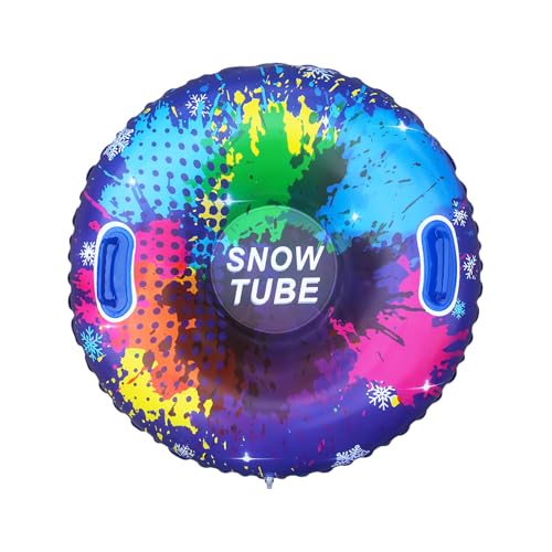 Snow Tube - 33.5 Inch Cold-Resistant,with Handles Inflatable Heavy Duty Tubes,for Winter Outdoor Skiing Fun Sports Family Activi