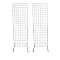 Only Hangers 2' x 6' Gridwall Panel Tower with T-Base Floorstanding Display Kit, 2-Pack