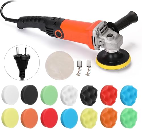 Lucidatrice Auto 1200W 6 velocità Variabili per Auto, Lucidatura di Pavimenti e cera