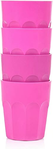 Miniatura 10 de Mintra Home Vasos irrompibles, paquete de 4 (grandes, 15 onzas, salmón)