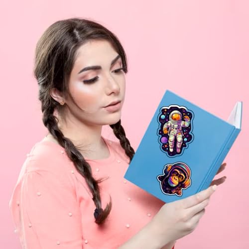 Image of Zesta Aesthetic Stickers for Laptop /Waterproof Anime Decal for Books /Vinyl Sticker for Fridge /Easy to Use Korean Car Sticker Kawaii Cute Stickers (Astronaut)-Self-Adhesive