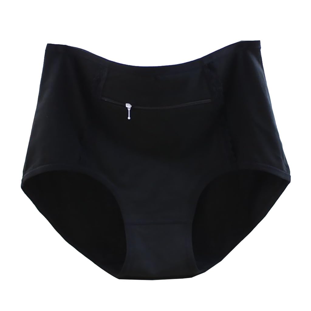 LaseVe Confortevole Donna Pantalone Hipster Tasca in Cotone Boxer Donna Mutandine Scorta da Viaggio Mutande Confezione 3/6 Biancheria Intima (Color : 6Packs-Black, Size : L)