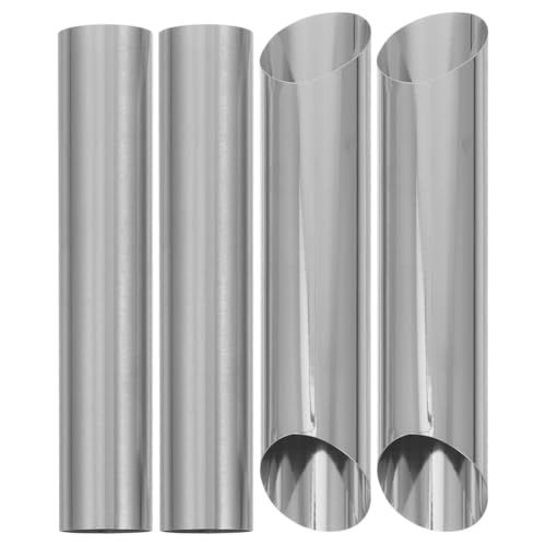 Didiseaon 4 Pièces Moules À Cannoli En Acier Inoxydable Tubes De Cuisson Creux Pour Pâte À Pâtisserie Forme Corne Et Croissant Démoulage Facile Pour Pain...