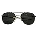 AMERICAN OPTICAL - Original Pilot Aviator Sunglasses with Bayonet Temple and Gold Frame, True Color Grey Glass Polarized Lens