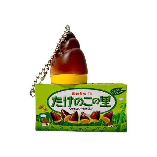BUBEFSKD Llavero Realista De Chocolate Con Setas Caja Regalos Incluida Arte Comida Japonesa Para Llaves Teléfono Y Accesorios Viaje Llavero Estilo Refrigerio Japonés