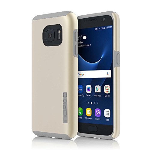 Samsung Galaxy S7 case, Incipio DualPro, Hard Shell Case with Impact-Absorbing Core Shock-Absorbing Impact-Resistant Dual-Layer Cover - Champagne/Light Gray