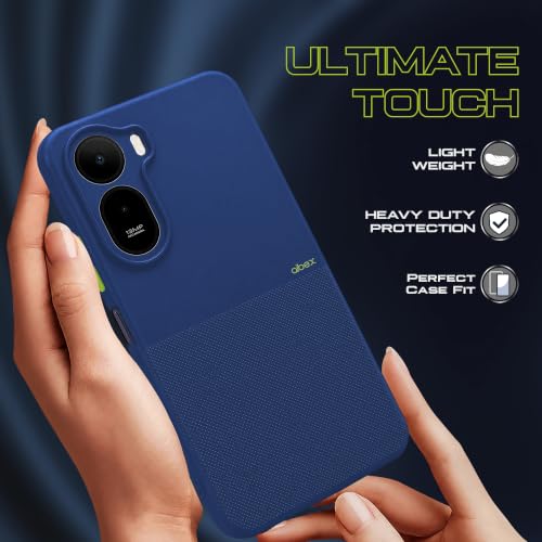 Image of AIBEX Premium Back Cover Case Compatible for Redmi A7 Pro 5G / A7 Pro 4G / Poco C85X 5G|Scratch & Drop Tested Shockproof Matte Texture Case Soft Microfibre Lining Slim Fit Cover Anti-Scratch - Blue