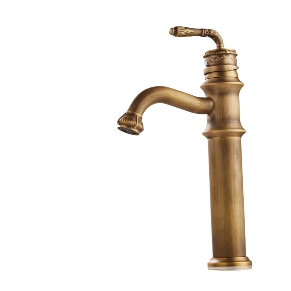 Mitigeur d'évier eau chaude froide en cuivre laiton antique durable