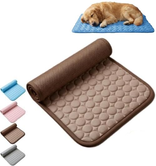 The Dog Hub Arctic Cooling Dog Mat, Self Cooling Mat for Large & Small Dogs, Creating a Sooth and Cool Effect (Coffee,XXL-150X100CM)