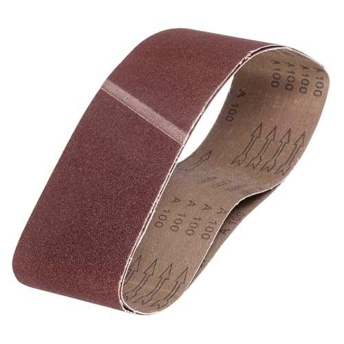 HARFINGTON 4 x 36 Inch Sanding Belts, 2 Pcs 100 Grits Aluminum Oxide Abrasive Belt Sander File Belt for Woodworking, Metal Polishing, Knife Sharpener
